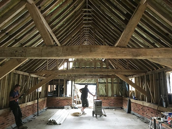 Oak Beam Cleaning Pine Beam Restoration Heritage Dry Ice Blasting